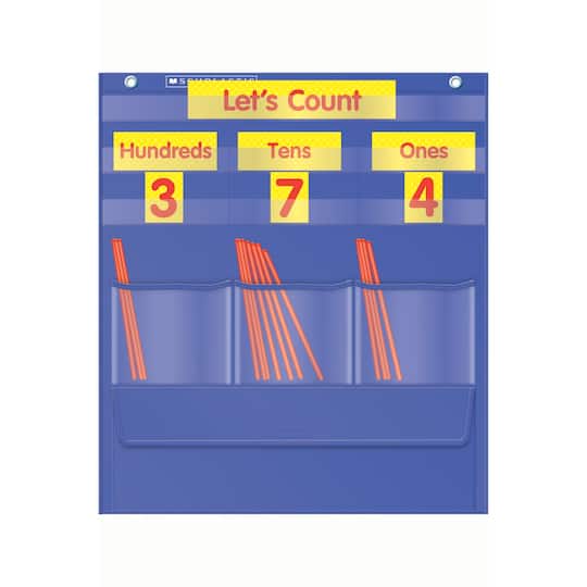 Counting Caddie and Place Value Pocket Chart By Scholastic in Liberty Blue | 15" x 17" | Michaels®